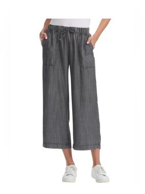 NWT Splendid Wide Leg Lyocell Breathable Crop Pants Black XXL